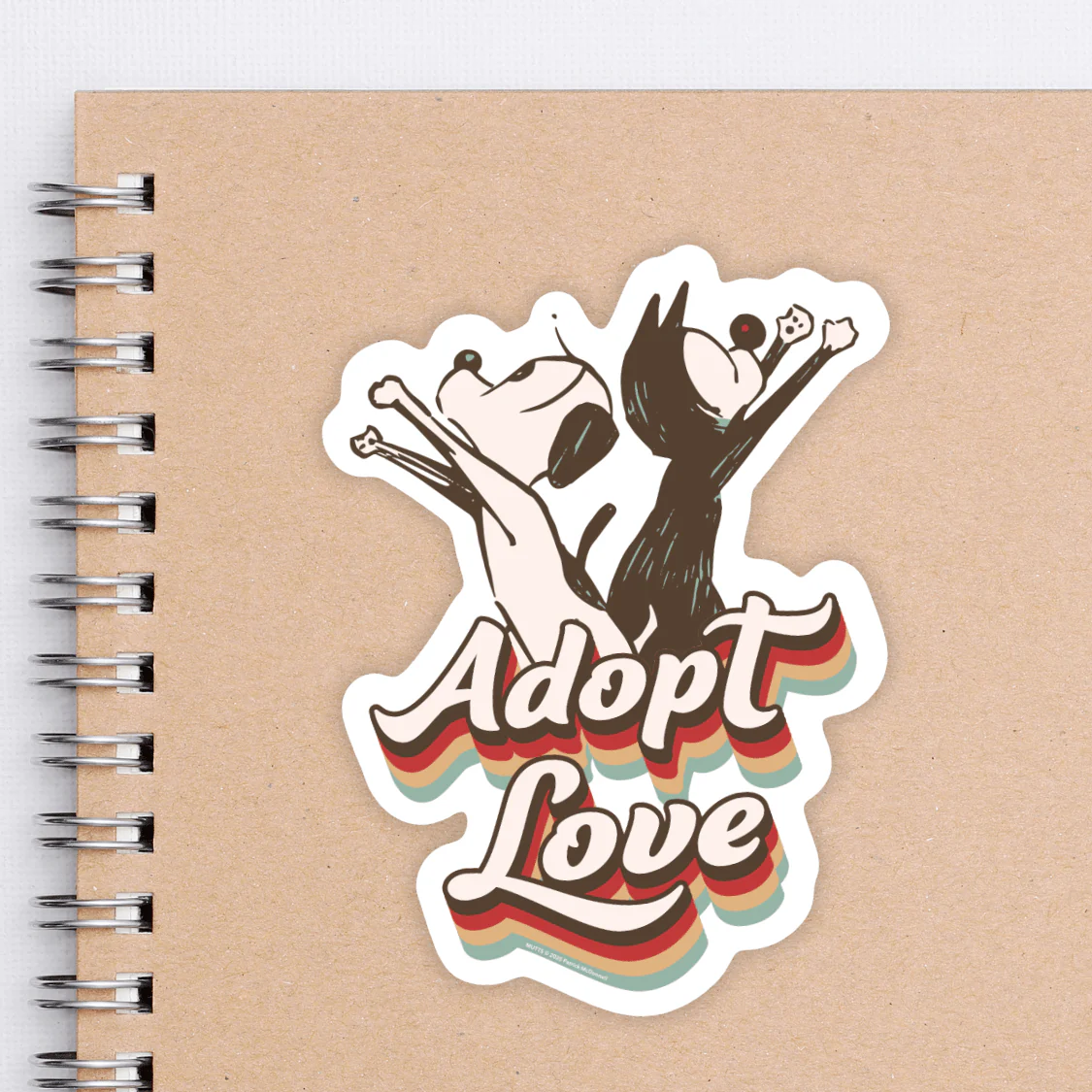 'Adopt Love' Die-Cut Sticker