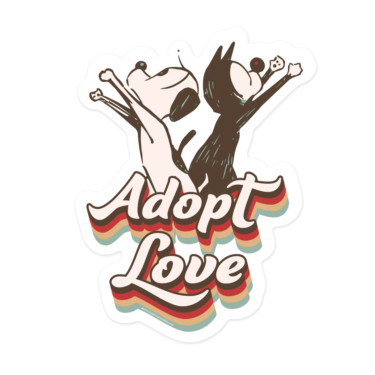 'Adopt Love' Die-Cut Sticker - Image 2