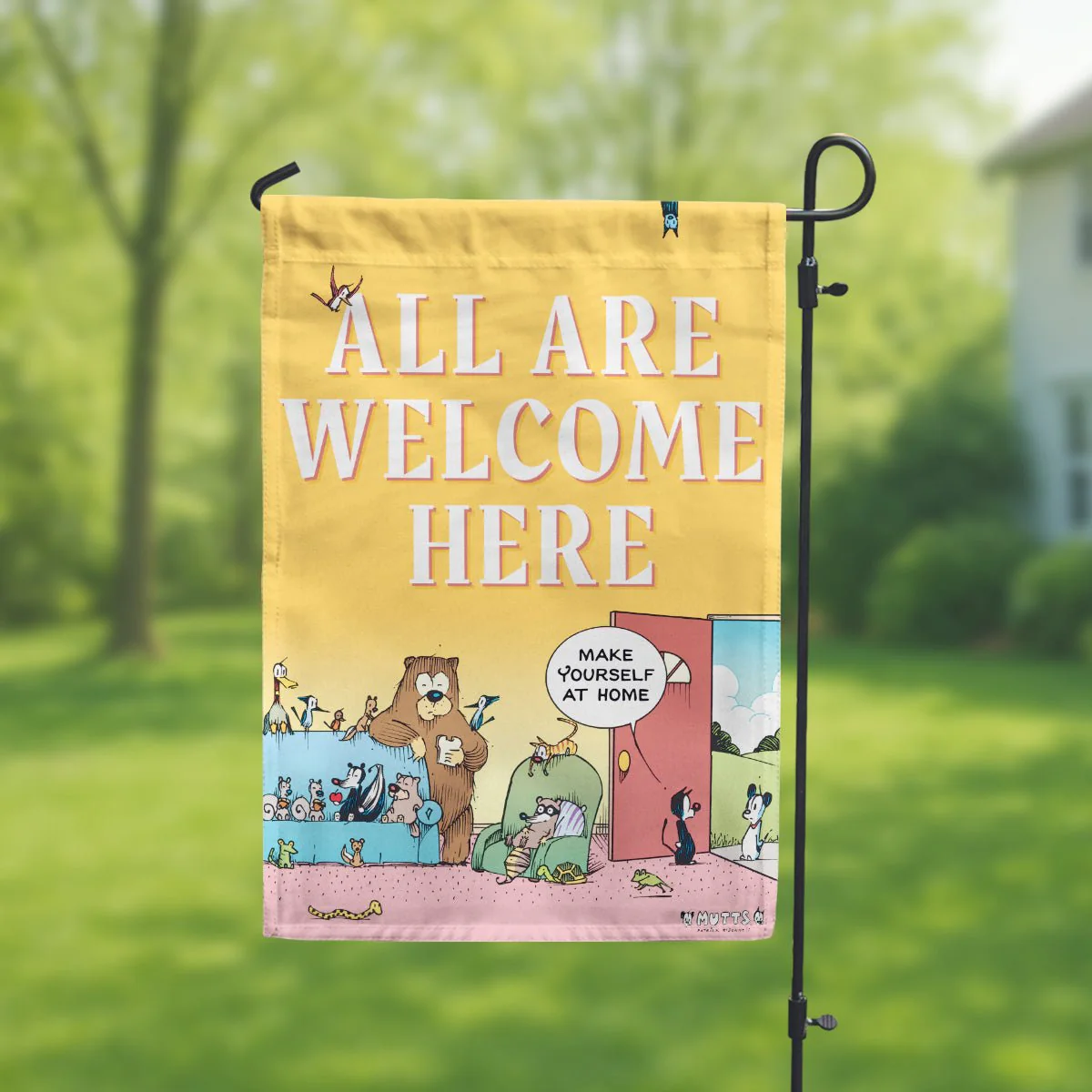 'All Are Welcome' Garden Flag