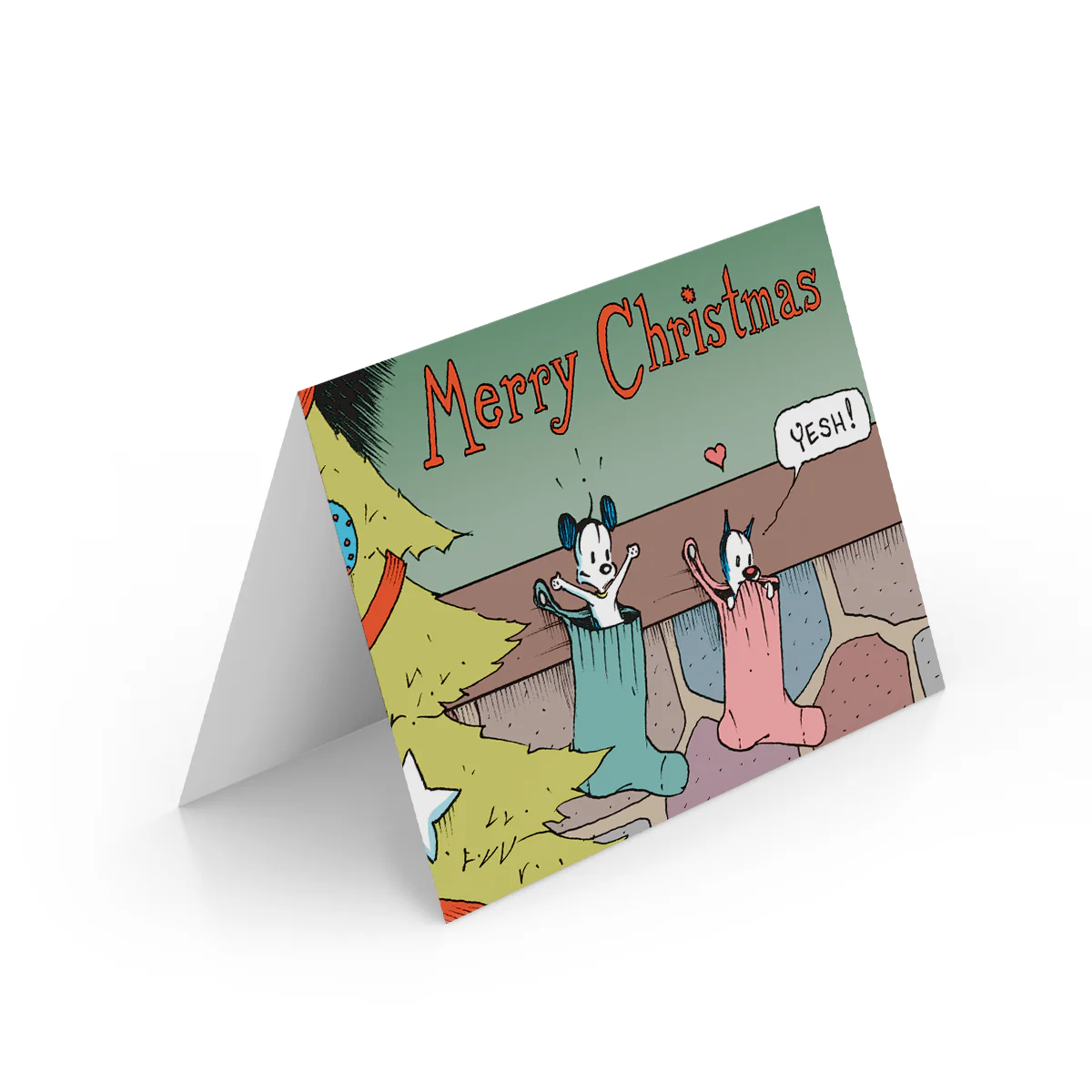 'Christmas Stockings' Greeting Card - Image 3