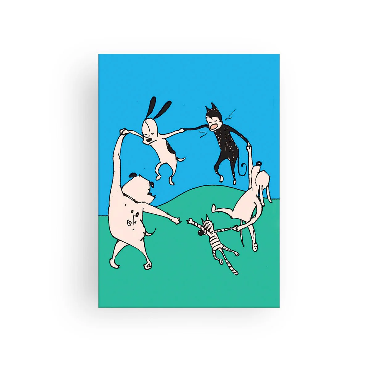 'Furry Dance' Title Panel Greeting Card
