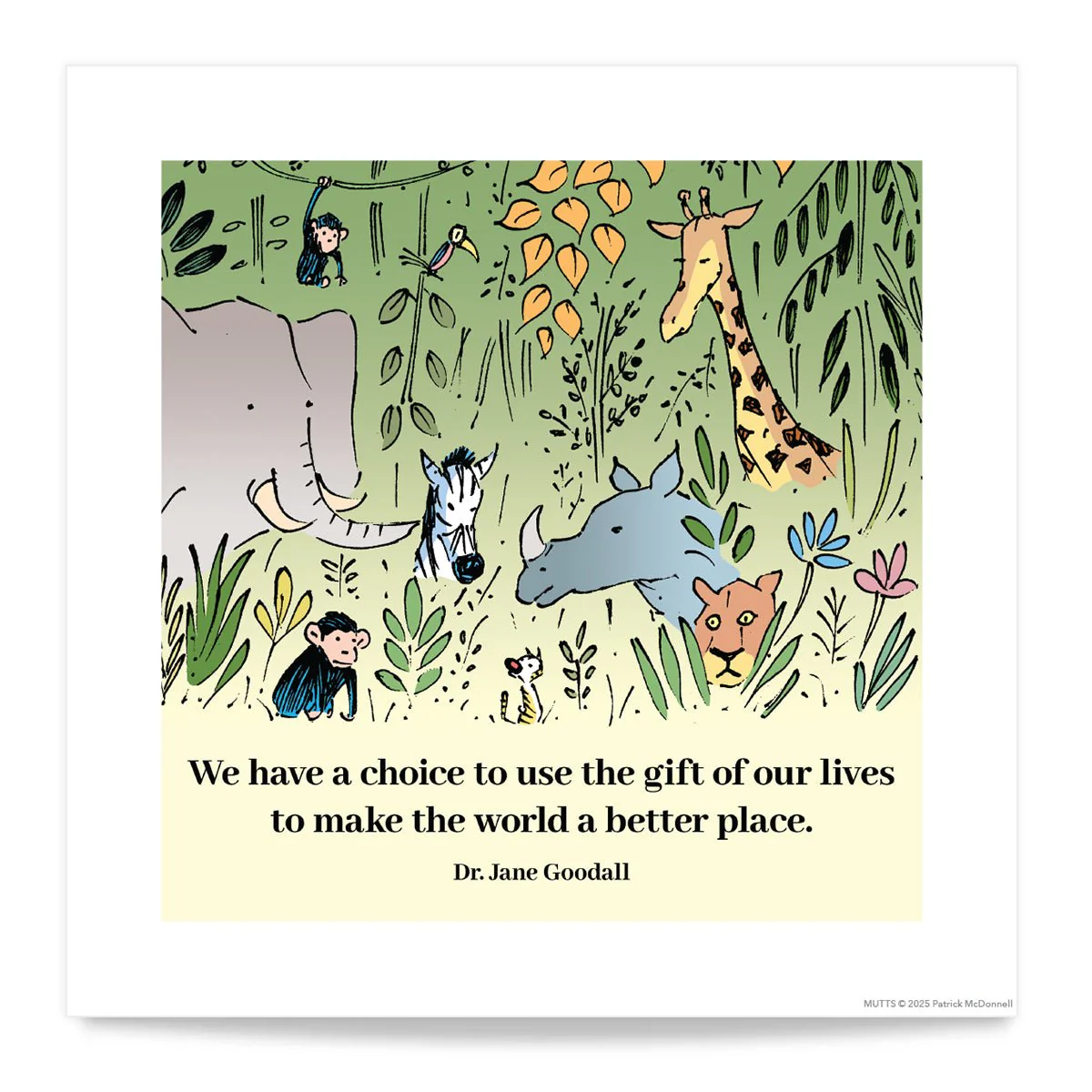 'Gift of Our Lives' Jane Goodall Standard Art Print