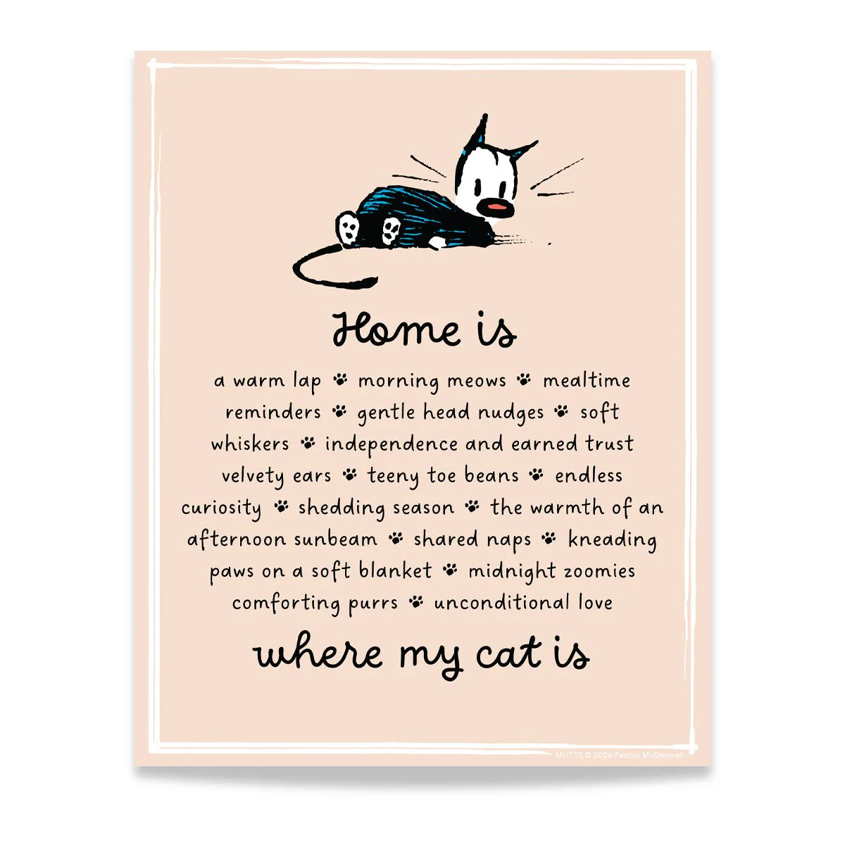 'Home Is Where My Cat Is' Standard Art Print