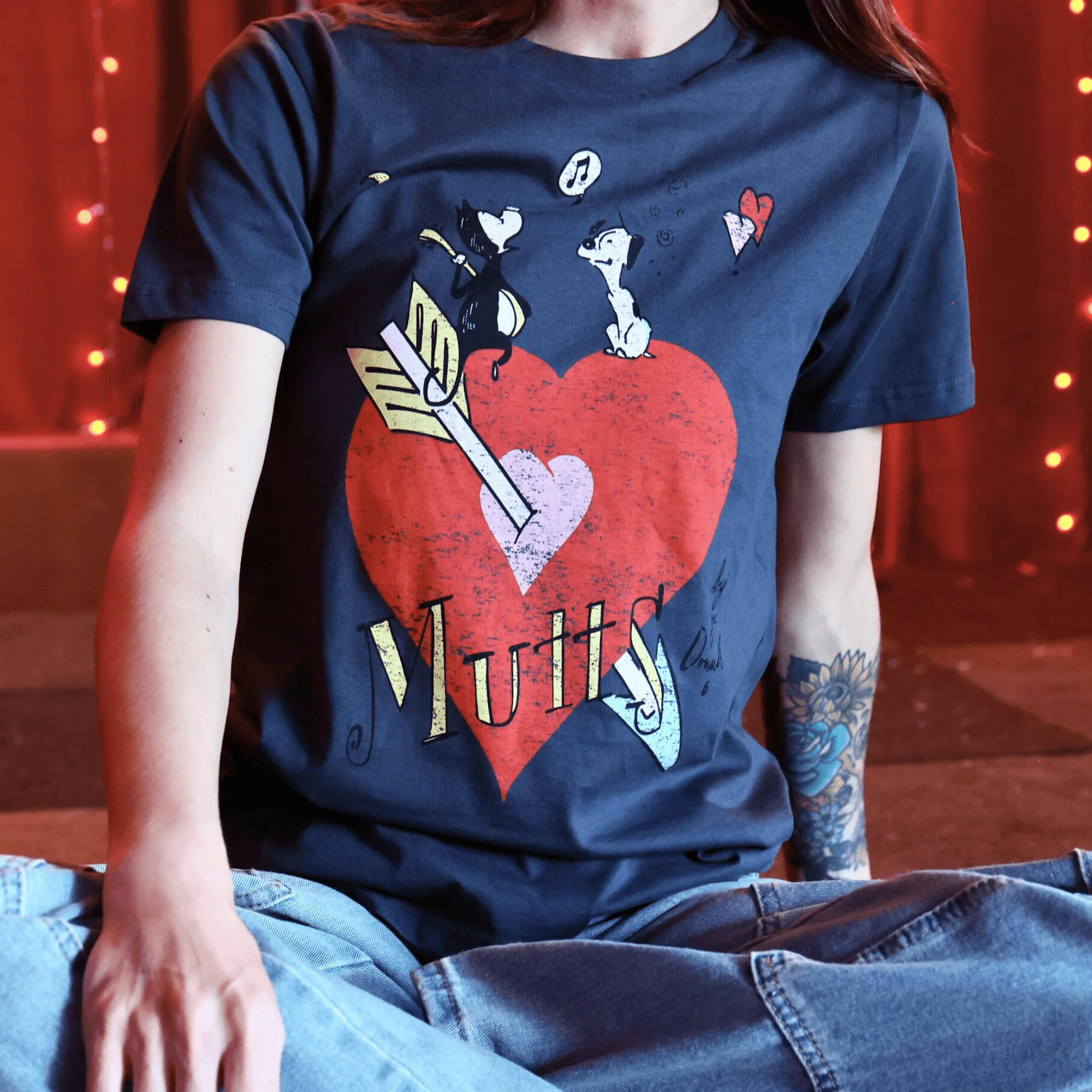 'Mutts At Heart' Vintage Staple Tee - Image 3