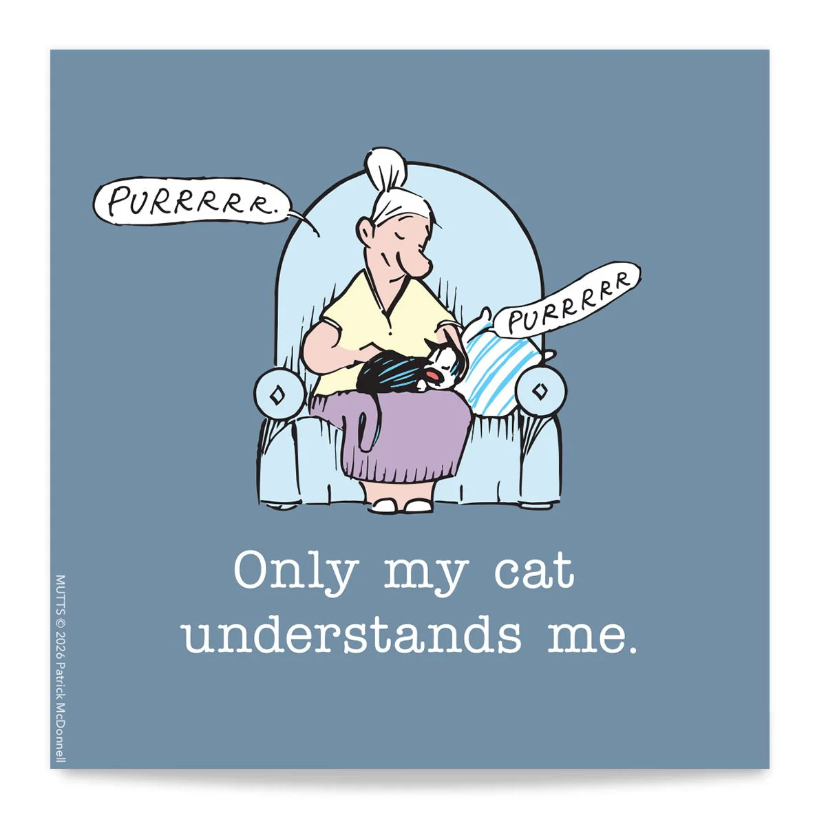 'Only My Cat Understands Me' Standard Art Print