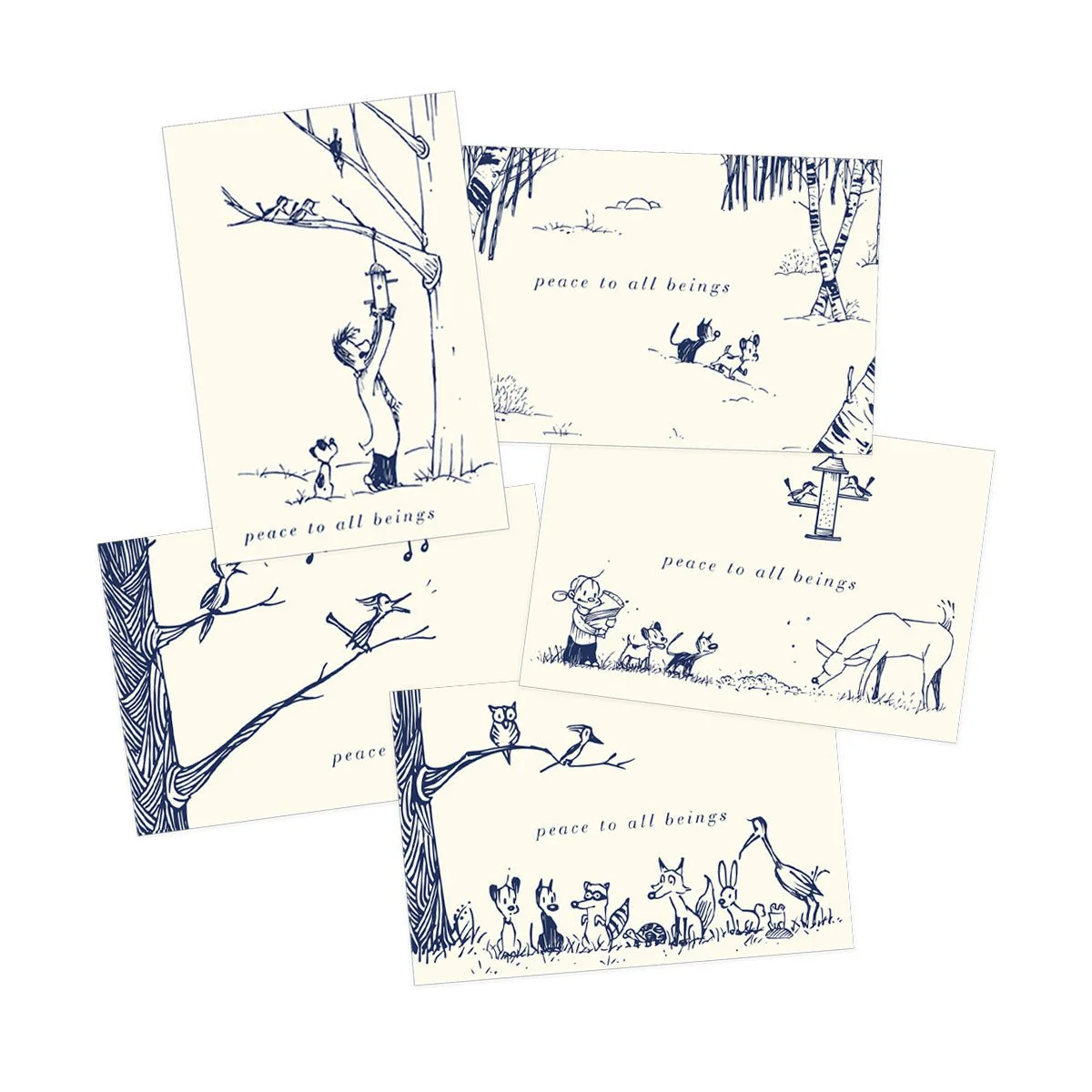 'Peace to All Beings' Holiday Cards (Set of 10)