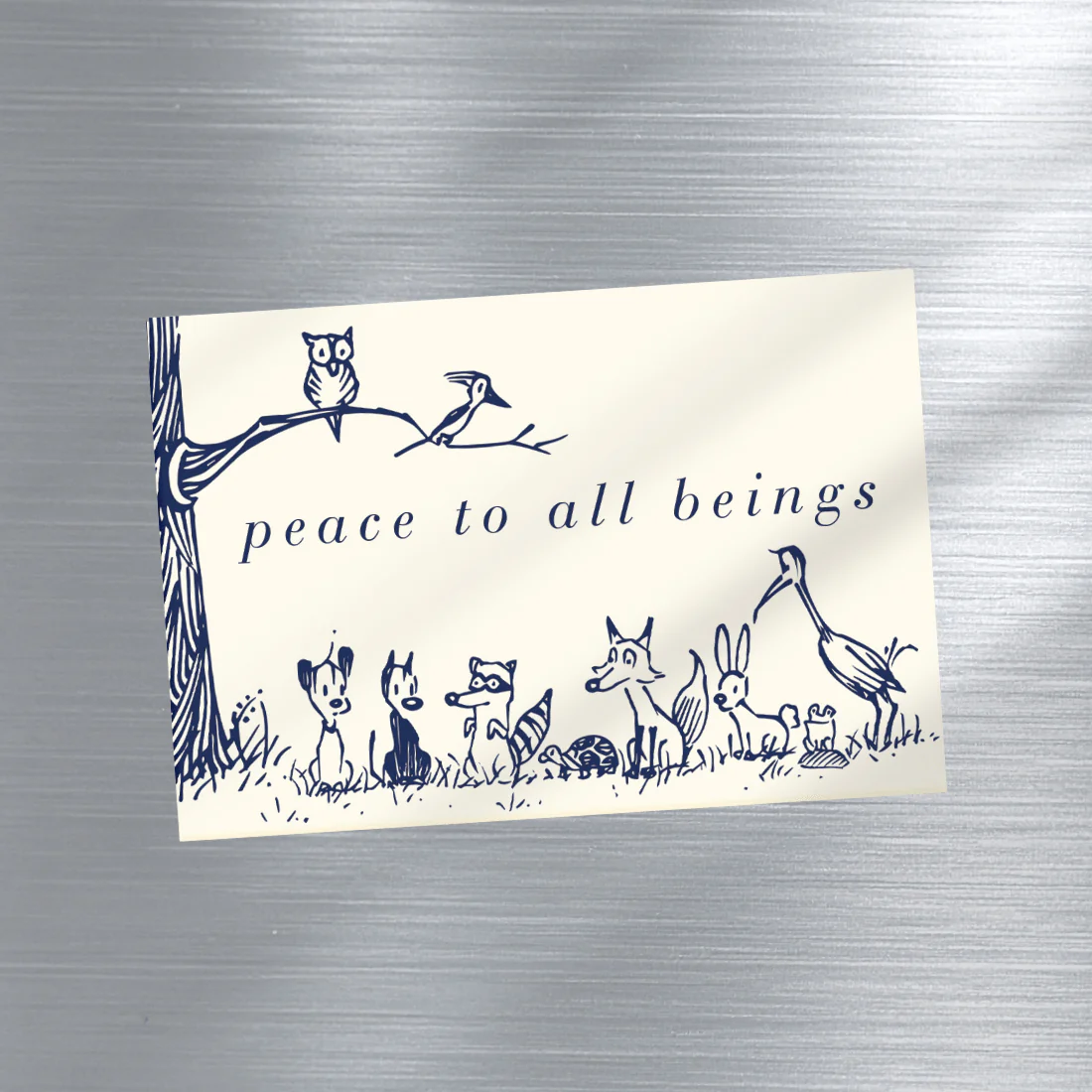 'Peace To All Beings' Magnet