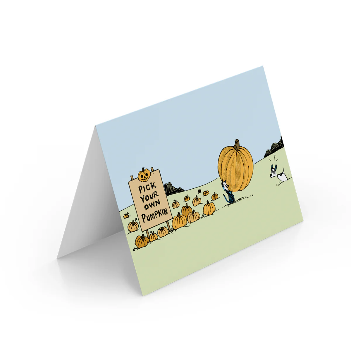 'Picking Pumpkins' Greeting Card - Image 3