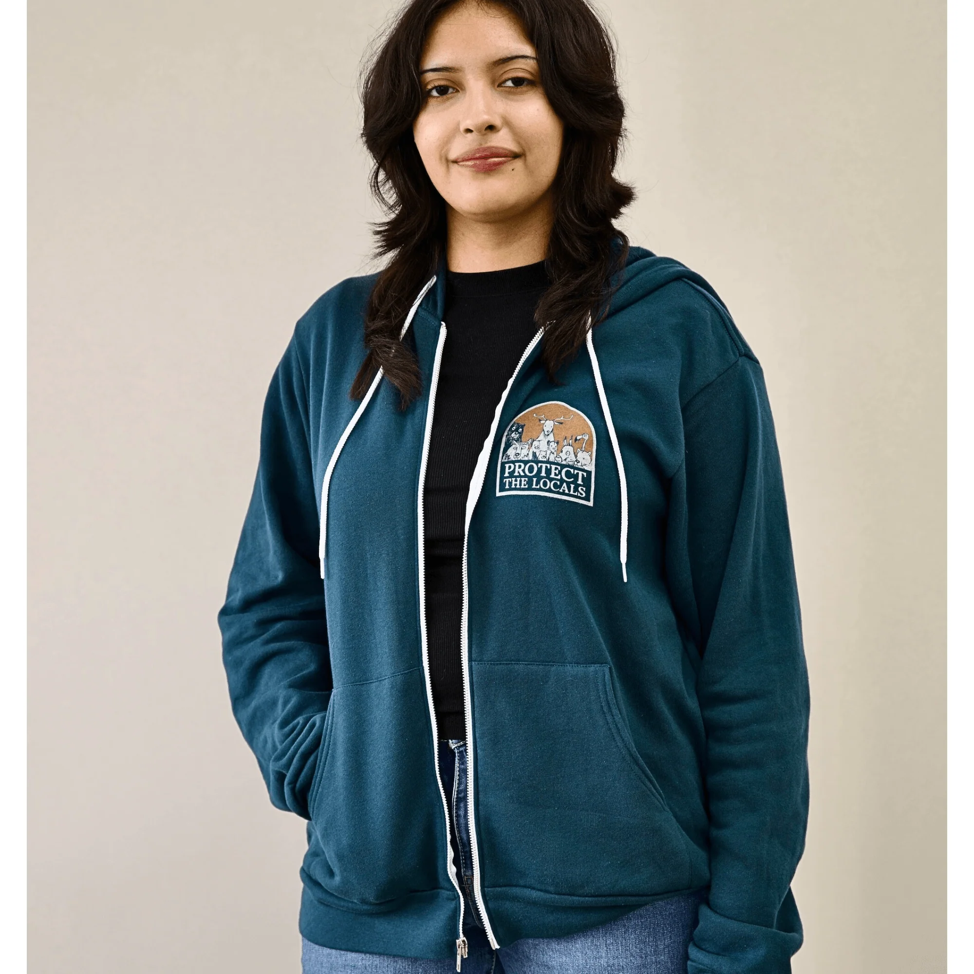 'Protect the Locals' Zip Hoodie - Image 2