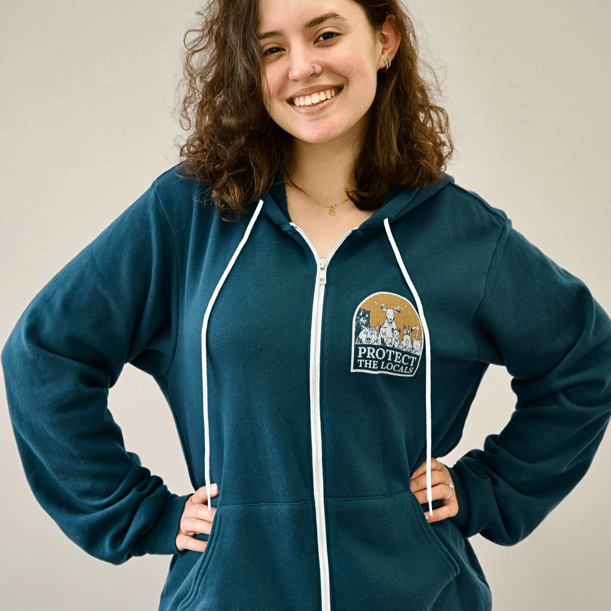 'Protect the Locals' Zip Hoodie - Image 3