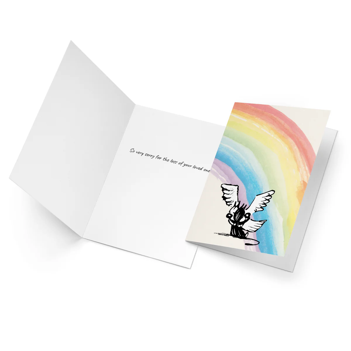 'Rainbow Angel' Pet Sympathy Card - Image 3