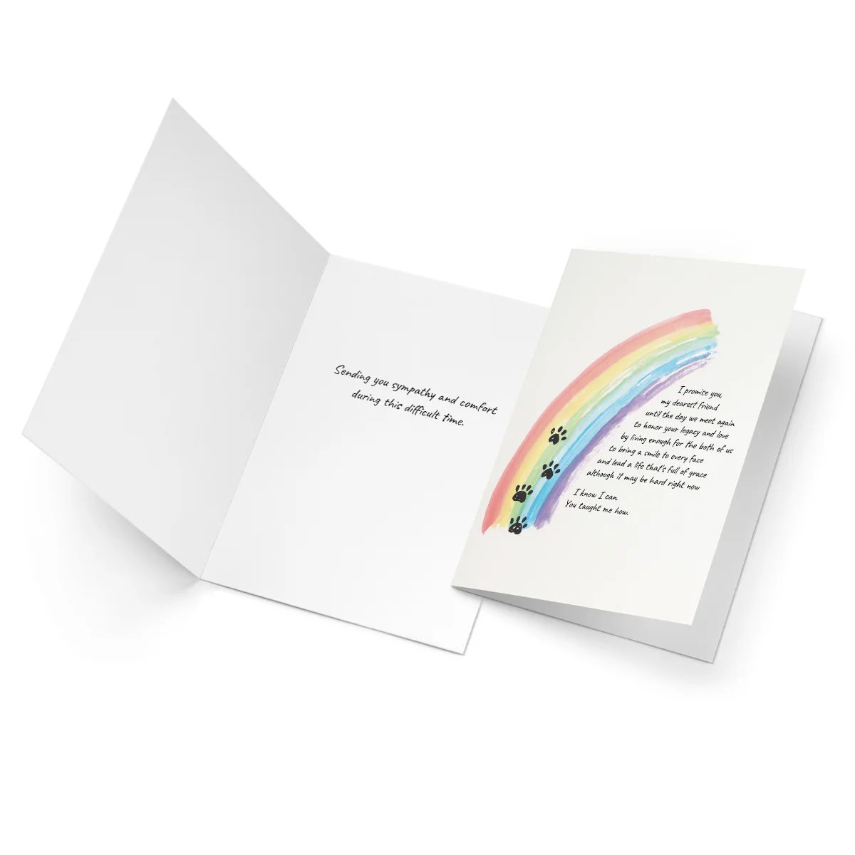 Rainbow Poem Pet Sympathy Card - Image 3
