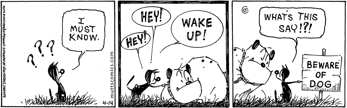 April 14 2003, Daily Comic Strip