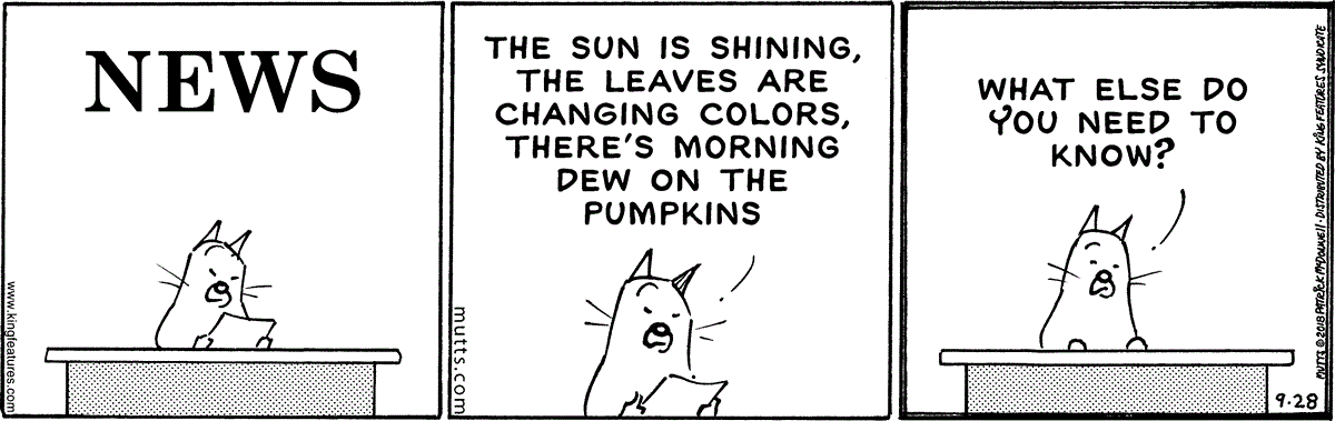 September 28 2018, Daily Comic Strip