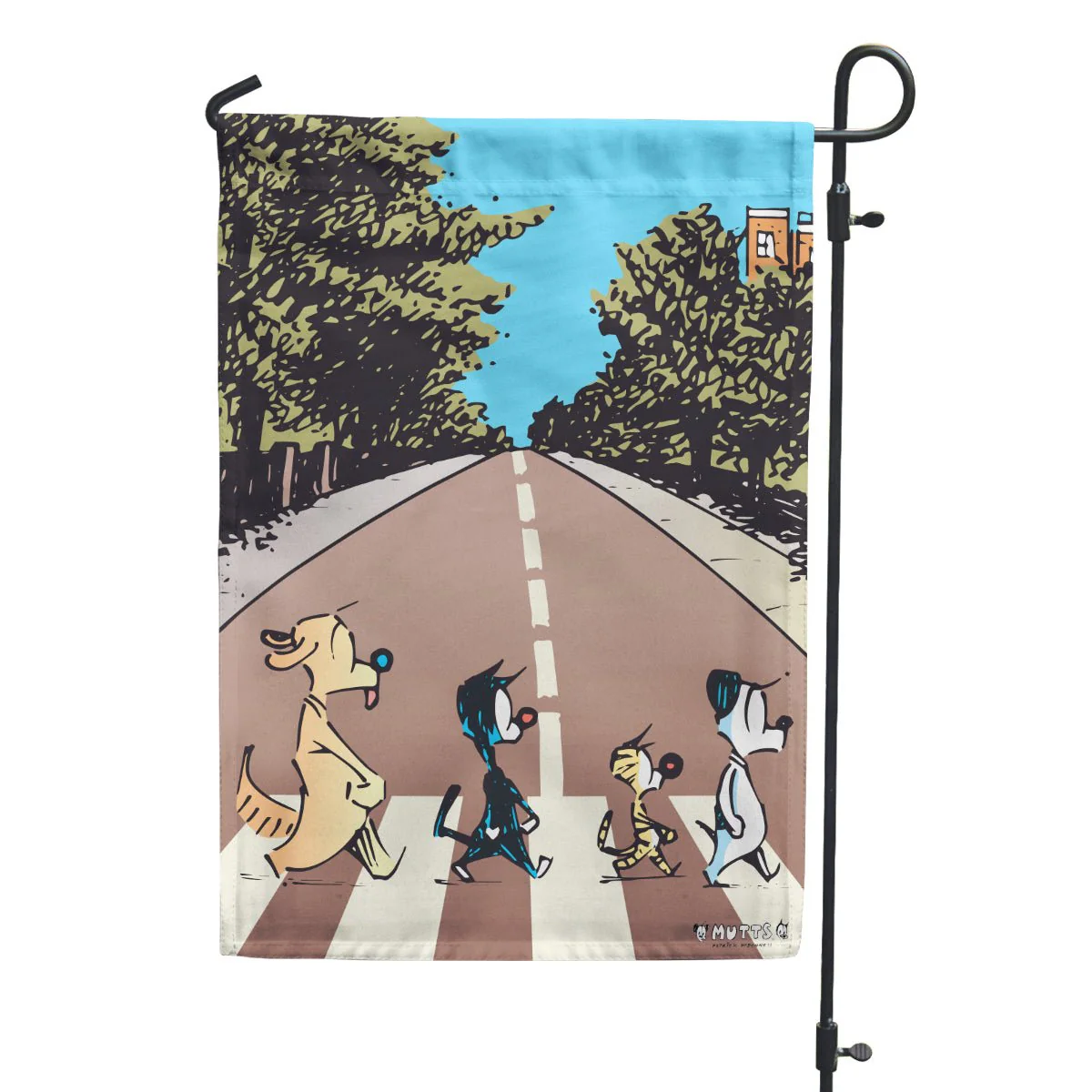 'Tabby Road' Garden Flag - Image 2