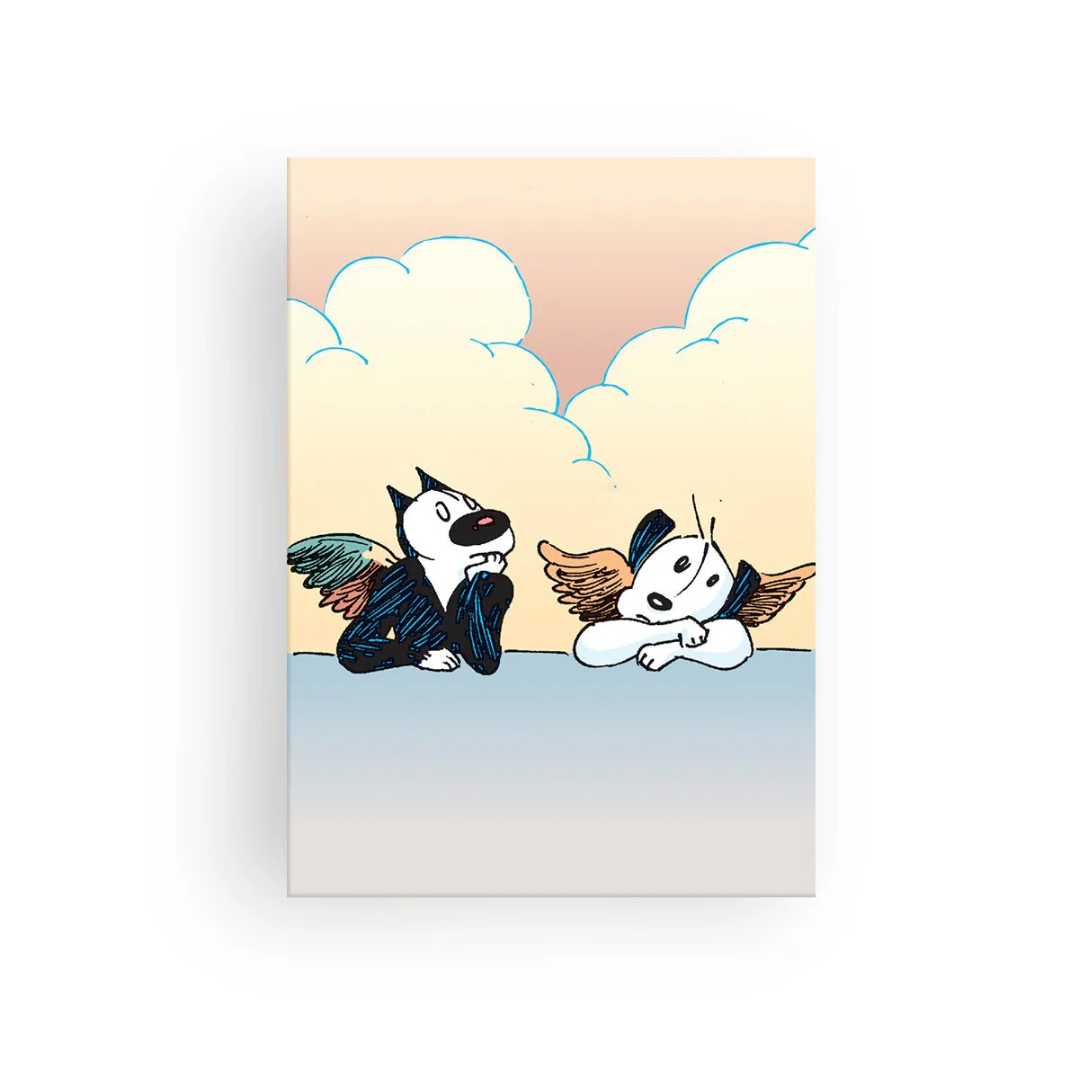 'Two Angels' Title Panel Greeting Card