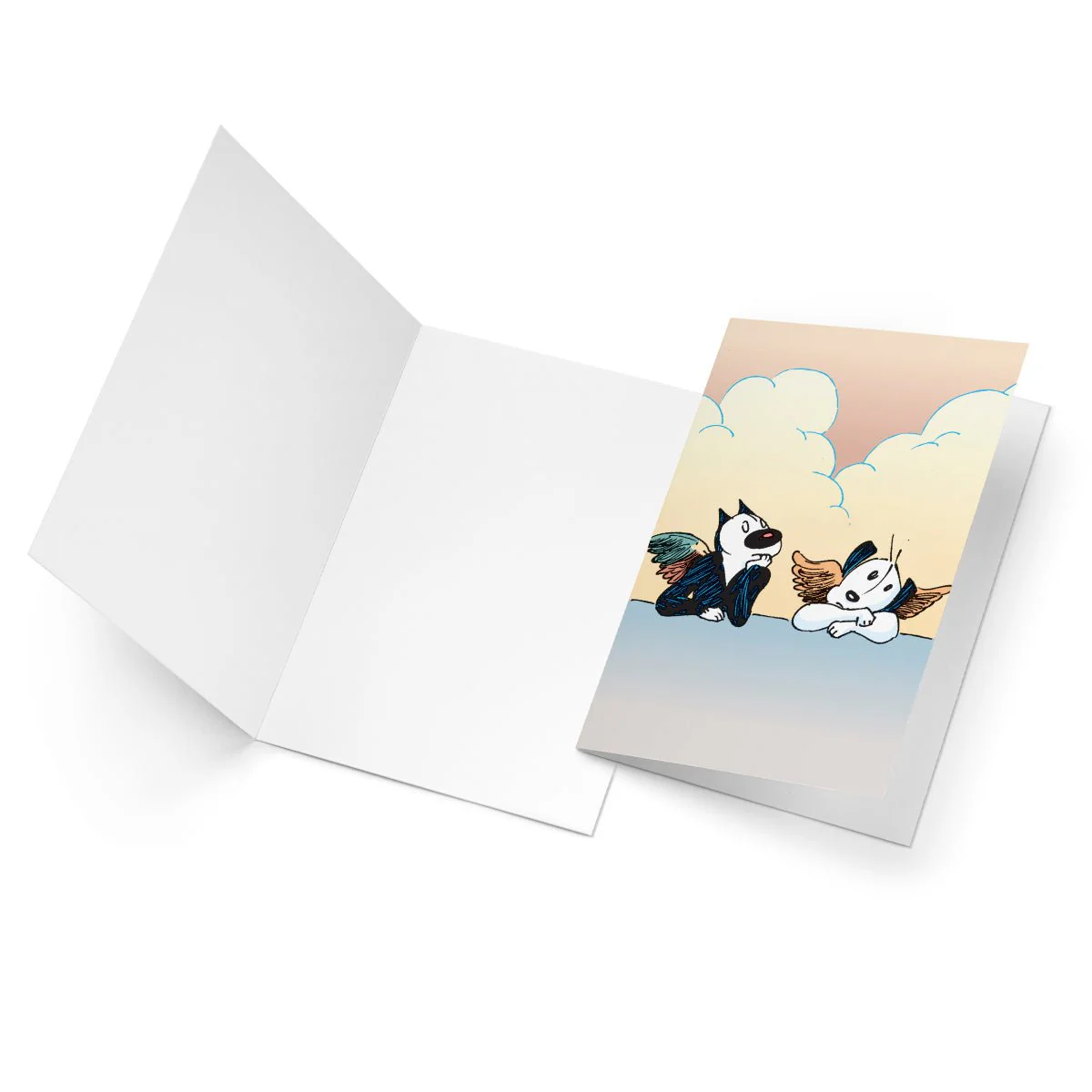 'Two Angels' Title Panel Greeting Card - Image 2